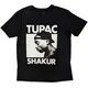 2Pac Majica Eyes Closed Unisex Black L
