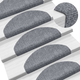 Prostirke za stepenice, samoljepljive, 5 kom, 65x21x4 cm, svijetlo sive, poluokrugle, velike