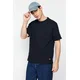 Trendyol Basic Navy Blue Relaxed Textured Cut Waffles Pocket Labeled Short Sleeve T-shirt