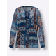 heine Bluza modra/marine/konjak/bela