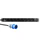 shumee Lanview 19 podaljšek, 1U montaža v rack, 16A, 8 vtičnic Schuko tipa F, 3m kabel, 16A IEC vtič, LVR-3MIEC-LIC-SCH8