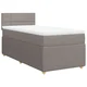 Vidaxl Box spring postelja z vzmetnico taupe 100x200 cm blago