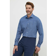 Košulja Tommy Hilfiger za muškarce, boja: tamno plava, slim, s klasičnim ovratnikom, MW0MW34629