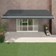 shumee Zložljiva tenda antracitna 5x3 m blago in aluminij