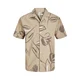JACK & JONES Srajca Palma Resort bež / rjava / bela