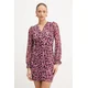 Morgan Vsakodnevna obleka 261-RIBLOO Roza Slim Fit
