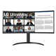 LG 34WR55QC-B Monitor – Curved, QHD, height adjustment