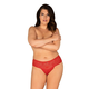 Ženske hlačke Obsessive prevelike rdeča (Blossmina panties) 4XL
