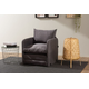 Atelier del Sofa Fotelja na rasklapanje Saga Single, 68 x 70 x 66 cm, Siva