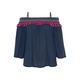 LASCANA Bluza  kremna / mornarska / roza / magenta
