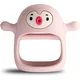 HAPPY TEETHER Otroški silikonski grizalo v obliki živali (ROZA)