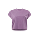 Womens Short Pigment Dye Cut On Sleeves T-Shirt Grey Purple