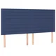 Vidaxl Posteljno vzglavje 4 kosa moder 80x5x78/88 cm blago