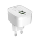 LDNIO Kućni punjač A201 2xUSB 2.4A Type C beli
