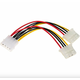 Akyga AK-CA-15 adapter s kablom Molex 2 x m, 1 x ž, 15 cm