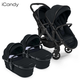 icandy® peach™ 7 dječja kolica twin black edition