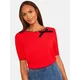 love & roses Pulover rdeča/črna