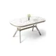 HANAH HOME Trpezarijski sto Olya White Marble Chrome