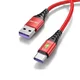 FixPremium - USB-C / USB kabel z LED indikatorjem (1m), rdeč