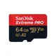 SanDisk Extreme PRO microSDXC 64GB + SD adapter 200MB/s in 90MB/s A2 C10 V30 UHS-I U3