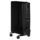 Volteno Črn električni oljni radiator z 9 rebri na kolesih 2000 W