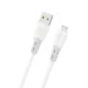 DUDAO Kabel s silikonskim opletom USB-A - micro USB L25SM 3A 1m - bel