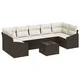 Set sofe s jastukom Smeđa i krem 55 x 55 x 37 cm poliratan