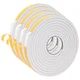 Vidaxl Samolepilni pena trak 4 szt. Bela 15mm x 5m CR pena