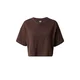 Womens short oversized T-shirt brown color