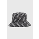 Bombažni klobuk Kurt Geiger London KENSINGTON BUCKET HAT črna barva, 9014502669