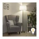 Brilagi - LED stojeća lampa CERIA 1xE27/40W/230V O 45 cm bela/mat hrom