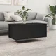 Greatstore Klubska mizica črna 90x44,5x45 cm inženirski les