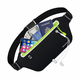 Univerzalna sportska okopojasna torbica Swissten, s utorom za slušalice - crno-zelena