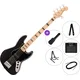 Fender Squier Affinity Series Active Jazz Bass V MN SET 2 Black Metallic 5 strunska bas kitara