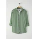 Trendyol Khaki Regular Fit Epaulette Wrinkled Effect Linen Look Shirt