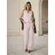 Sinsay - Wide leg pantalone - pastelno roze