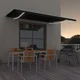 Tenda na ručno uvlačenje s LED svjetlima 500x350 cm antracit