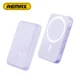 Power bank REMAX Magnetic RPP-65 PD 20W+QC 15W Fast Charging 10000 mAh ljubicasti
