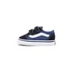 Vans unisex za otroke. VN000D3YNVY1 Superge Old Skool V blue (19), Modra, Tkanina, Ravna stran, Velcro, Priložnostno, otroška moda