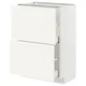 METOD / MAXIMERA Podni element,2 fioke, bela/Vallstena bela, 60x37 cm