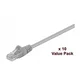 MicroConnect U/UTP CAT5e 0,5 m siv 10 kosov