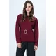 Trend Alaçati Stili Bluza vinsko rdeča