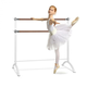 KLARFIT Barre Marie, dvostruka šipka za balet, 110 x 113 cm, 2 x 38 mm O, bijela