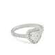 Prstan ICED STUFF Heart Gem Belo zlato