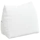 Vidaxl Poglavni vzglavnik Bela 45 x 20 x 35 cm blago