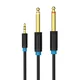 Vention Zvočni kabel 3,5 mm TRS na 2x 6,35 mm BACBG 1,5 m (črn)