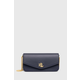 Kožna torba Lauren Ralph Lauren boja: tamno plava