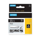 Trak Dymo Rhino Vinyl 1805437, 9 mm/5.5 m (belo/črn), original