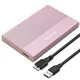 Qoltec Qoltec 522791 ohišje za SSD/HDD 2.5 SATA USB 3.0, roza