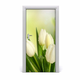 tulup.si Nalepka na vratih Bele tulipani 95x205 cm